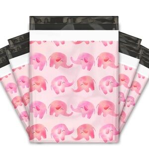 🐘20 Pink Elephants Poly Mailers 10 x 13 inch